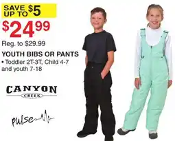 Dunham's Sports YOUTH BIBS OR PANTS offer