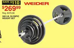 Dunham's Sports WEIDER 300 LB. OLYMPIC WEIGHT SET offer