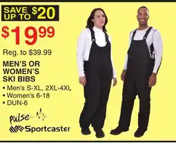 Dunham's Sports MEN'S OR WOMEN'S SKI BIBS offer
