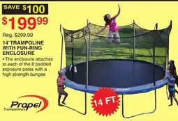 Dunham's Sports 14' TRAMPOLINE WITH FUN-RING ENCLOSURE offer