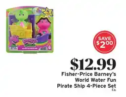 ShopRite Fisher-Price Barney's World Water Fun Pirate Ship 4-Piece Set offer