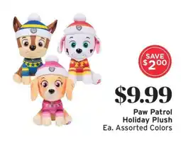 ShopRite Paw Patrol Holiday Plush offer