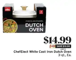 ShopRite ChefElect White Cast Iron Dutch Oven offer