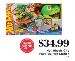 ShopRite Hot Wheels City T-Rex Vs. Fire Station offer