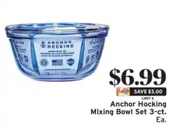 ShopRite Anchor Hocking Mixing Bowl Set 3-ct offer