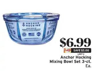 ShopRite Anchor Hocking Mixing Bowl Set 3-ct offer