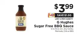 ShopRite G Hughes Sugar Free BBQ Sauce offer