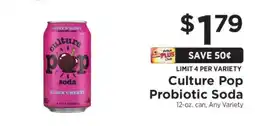 ShopRite Culture Pop Probiotic Soda offer