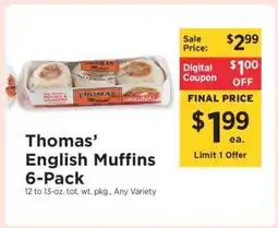 ShopRite Thomas' English Muffins 6-Pack offer
