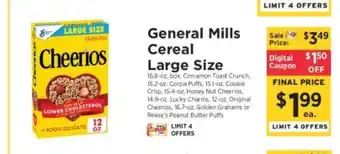 ShopRite General Mills Cereal Large Size offer