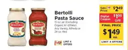 ShopRite Bertolli Pasta Sauce offer