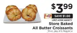 ShopRite Store Baked All Butter Croissants offer