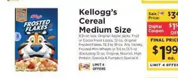 ShopRite Kellogg's Cereal Medium Size offer