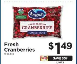 ShopRite Fresh Cranberries offer
