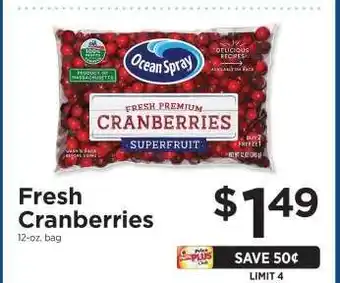 ShopRite Fresh Cranberries offer