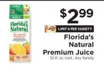 ShopRite Florida's Natural Premium Juice offer