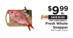 ShopRite Fresh Whole Snapper offer