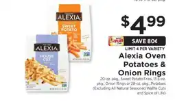 ShopRite Alexia Oven Potatoes & Onion Rings offer
