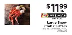 ShopRite Large Snow Crab Clusters offer