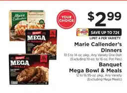 ShopRite Marie Callender’s Dinners & Banquet Mega Bowl & Meals offer