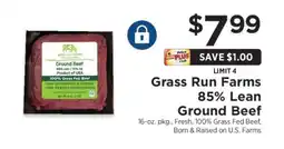 ShopRite Grass Run Farms 85% Lean Ground Beef offer