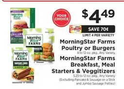 ShopRite MorningStar Farms Poultry or Burgers offer