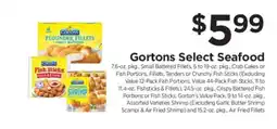 ShopRite Gortons Select Seafood offer