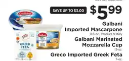 ShopRite Galbani Imported Mascarpone offer