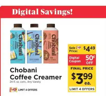 ShopRite Chobani Coffee Creamer offer