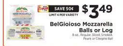 ShopRite BelGioioso Mozzarella Balls or Log offer