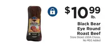 ShopRite Black Bear Eye Round Roast Beef offer