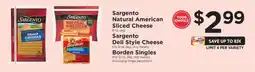 ShopRite Sargento Natural American Sliced Cheese offer