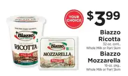 ShopRite Biazzo Ricotta or Mozzarella offer