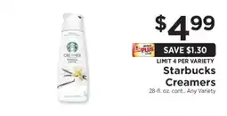 ShopRite Starbucks Creamers offer