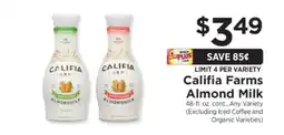 ShopRite Califia Farms Almond Milk offer