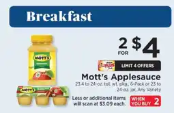 ShopRite Mott's Applesauce offer