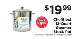 ShopRite ChefElect 12-Quart Steamer Stock Pot offer
