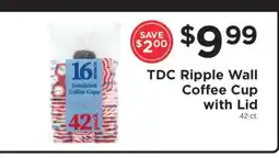 ShopRite TDC Ripple Wall Coffee Cup with Lid offer