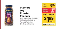 ShopRite Planters Dry Roasted Peanuts offer