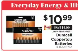 ShopRite Duracell Coppertop Batteries offer