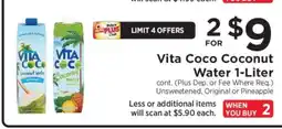 ShopRite Vita Coco Coconut Water 1-Liter offer