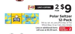 ShopRite Polar Seltzer 12-Pack offer