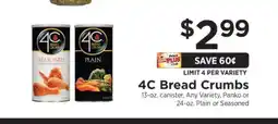 ShopRite 4C Bread Crumbs offer