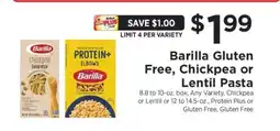 ShopRite Barilla Gluten Free, Chickpea or Lentil Pasta offer