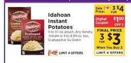 ShopRite Idahoan Instant Potatoes offer