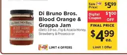 ShopRite Di Bruno Bros. Blood Orange & Grappa Jam offer
