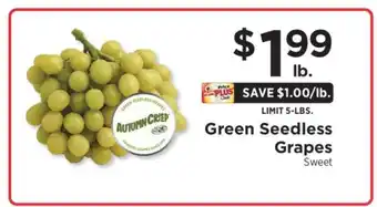 ShopRite Green Seedless Grapes offer