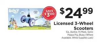 ShopRite Licensed 3-Wheel Scooters offer