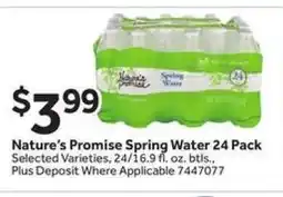 Stop&Shop Nature's Promise Spring Water 24 Pack offer