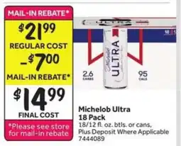 Stop&Shop Michelob Ultra 18 Pack offer